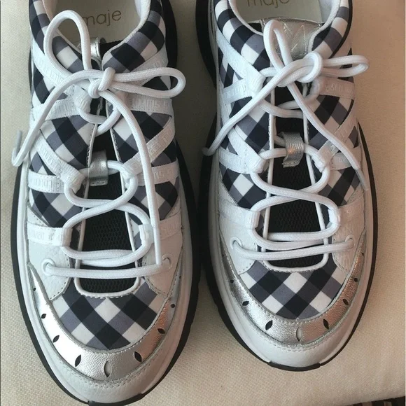 Maje Houndstooth Sneakers Size 41 - Picture 2 of 16